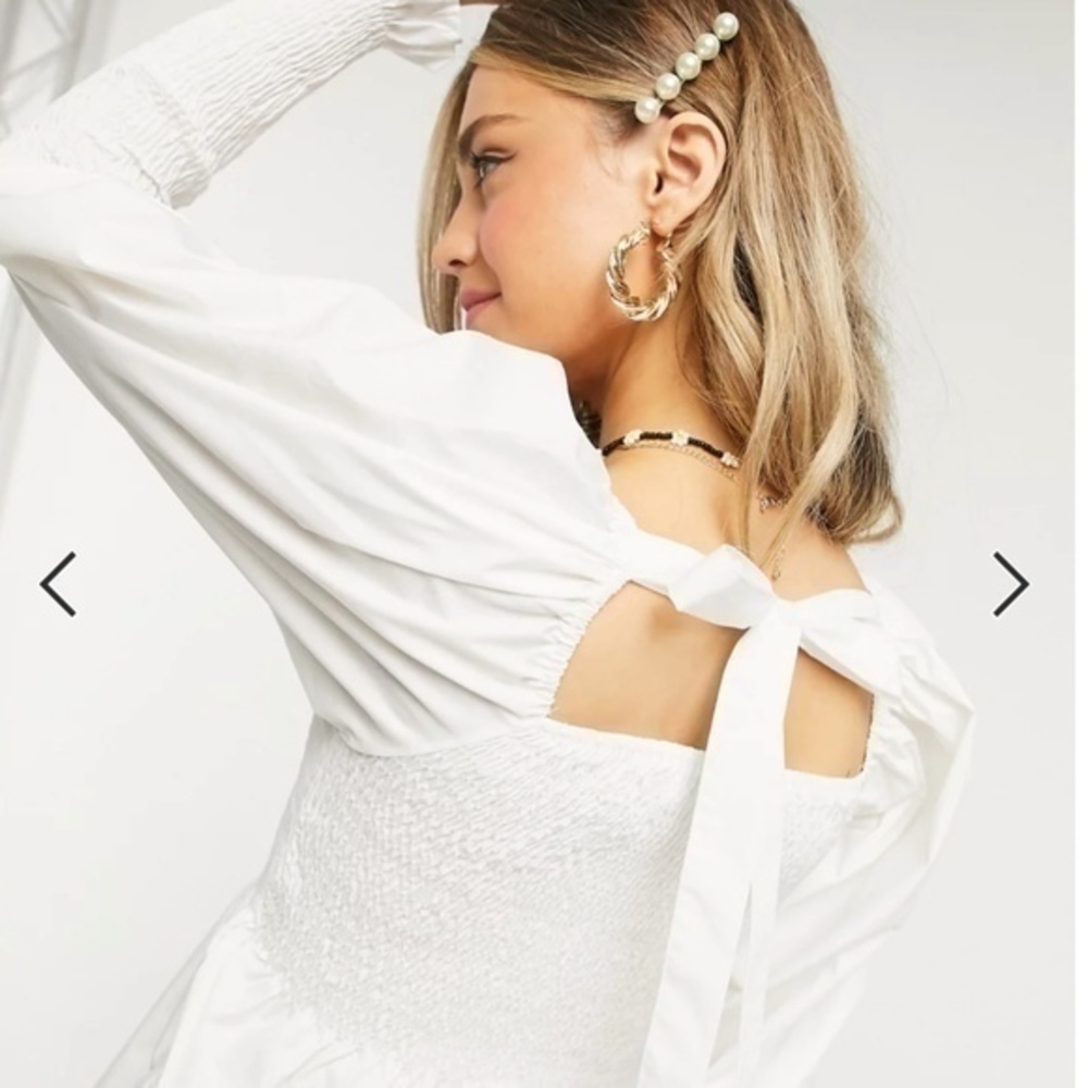 In The Style x Lorna Luxe shirred detail top Size 10